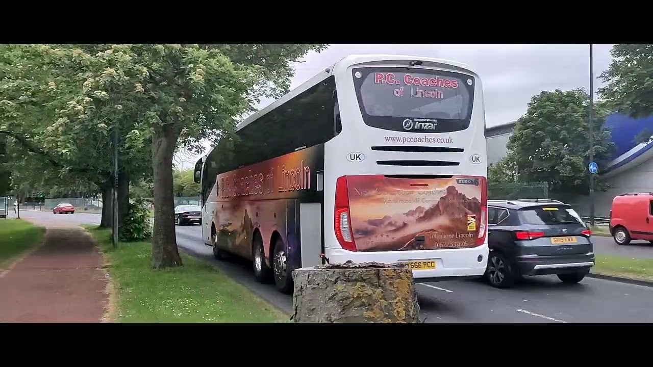 P. C. Coaches coach at Stamfordham Road in Slatyford