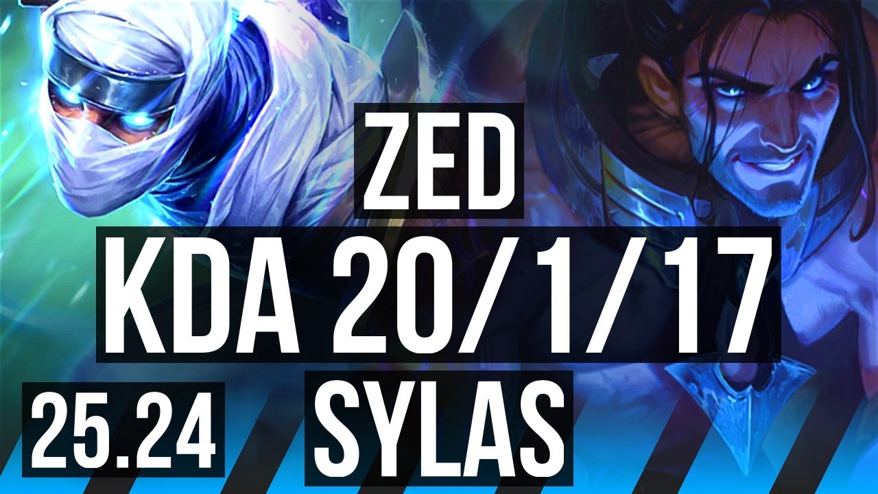 ZED vs SYLAS (MID) | Good KDA: 20/1/17, 53K damage | EUW Master | 25.24