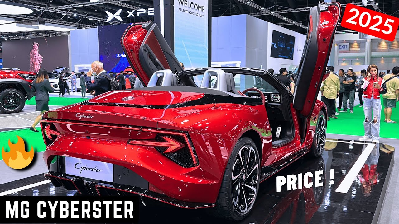 New MG Cyberster 2025 All Electric Sports Car with 335 HP, AWD & Electric Scissor Doors | Cyberster