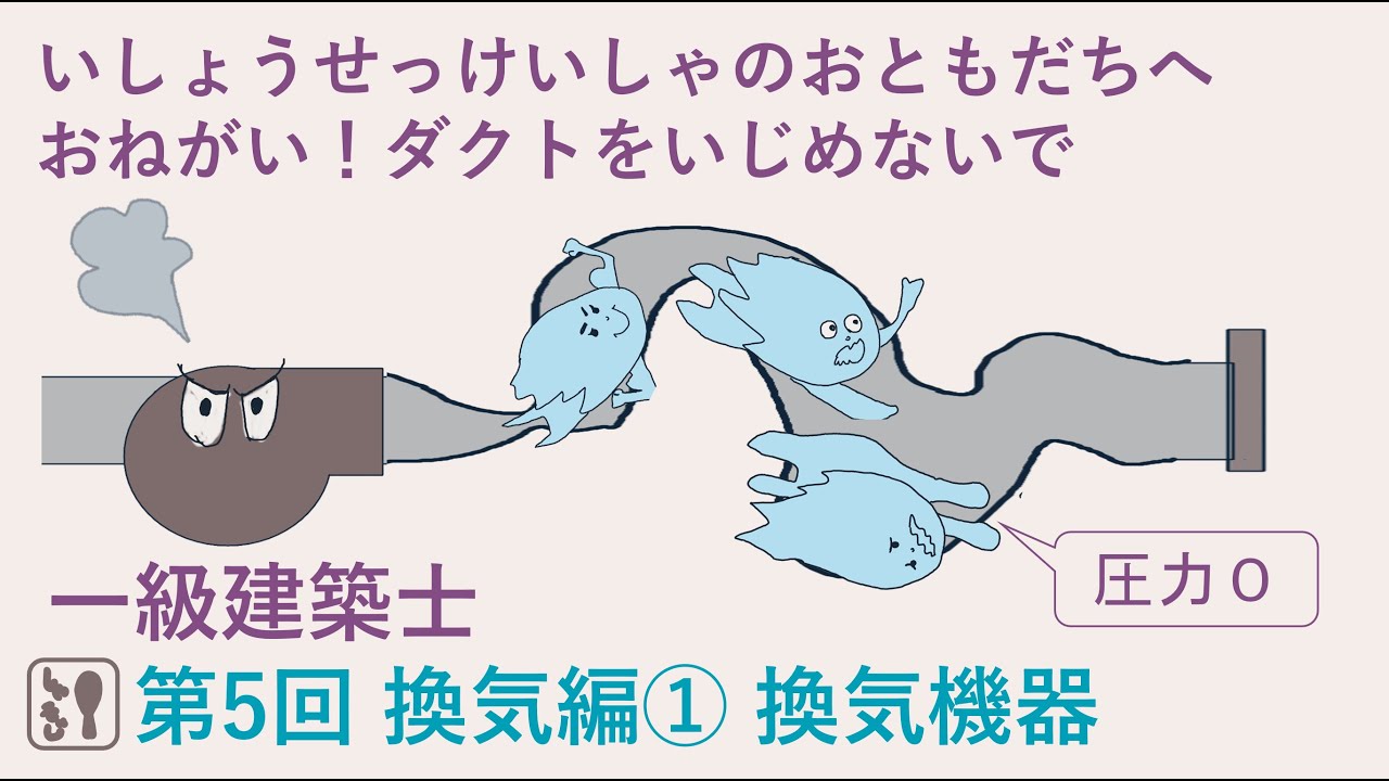 ［一級建築士］たのしい設備講座　換気編①「換気機器とは？」