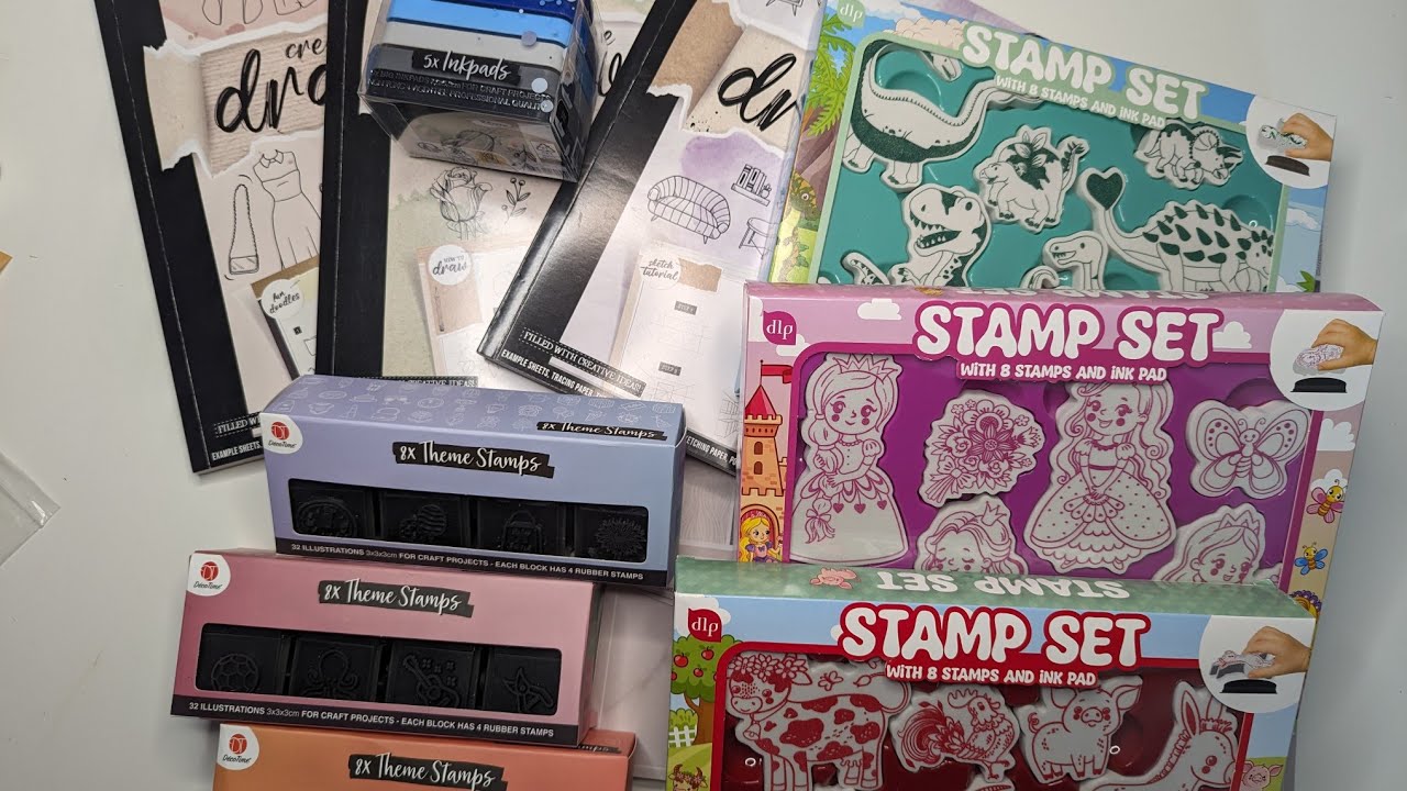 schneller Action Haul mit neuen Stempeln Stempelfarbe und den Zeichenbüchern so süße Motive 🥰