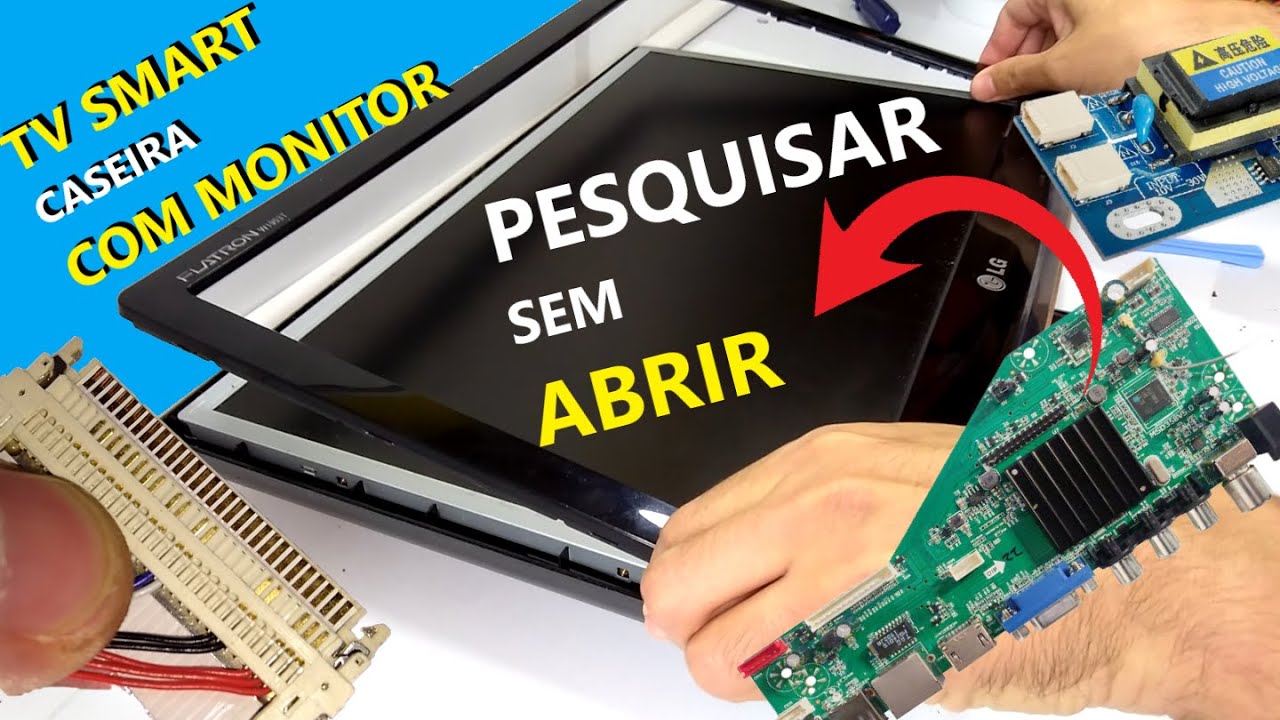 FAZER TV SMART CASEIRA com Monitor - Como pesquisar pelo monitor - Exemplo com LG Flatron W1953T