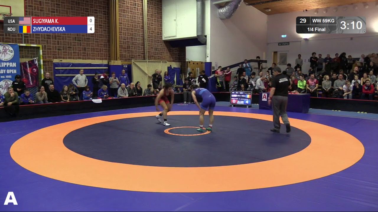 1/4 WW - 59 kg: K. SUGIYAMA (USA) v. K. ZHYDACHEVSKA (ROU)