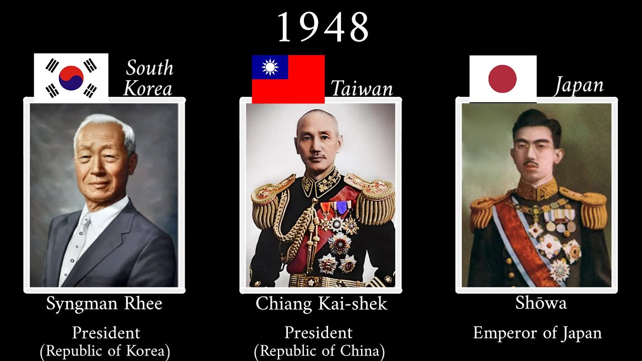 Monarchs & Presidents of S.Korea🇰🇷 / Taiwan🇹🇼 / Japan🇯🇵 (1392 - 2022)