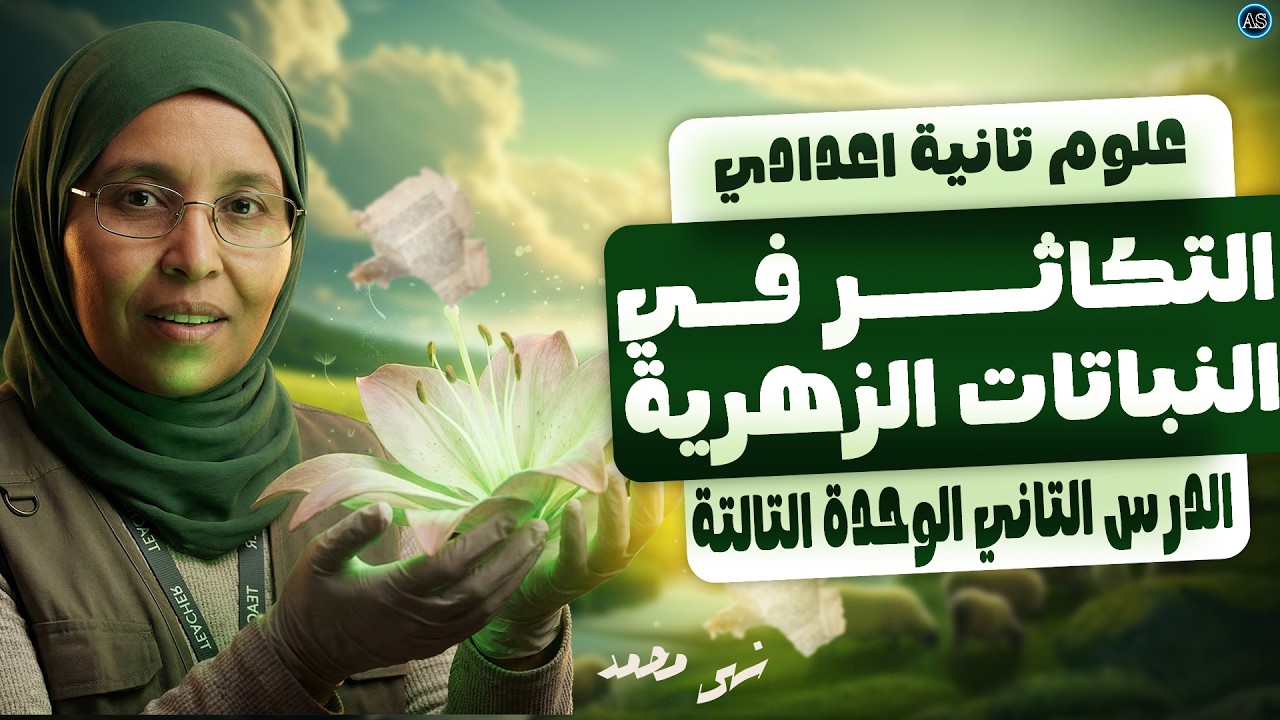 شرح درس التكاثر في النبات للصف الثاني الاعدادي 2026 | الدرس الثاني الوحدة التالتة | ج 1