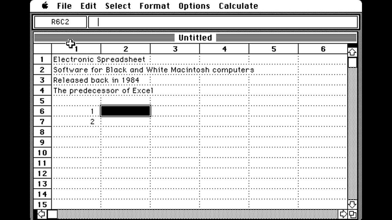 Apple Macintosh - Microsoft Multiplan v1.01 (1984) Microsoft