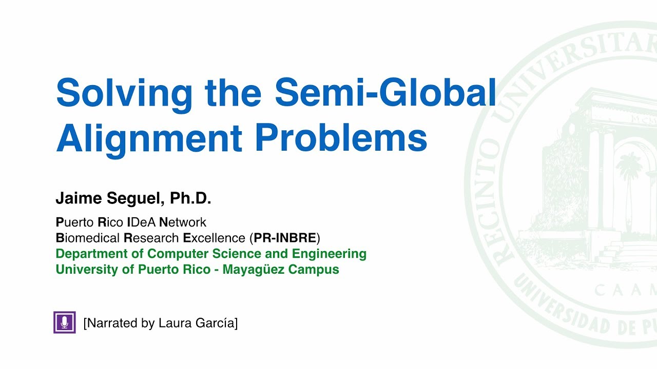 Solving the Semi-global Alignment Problems (SAP)