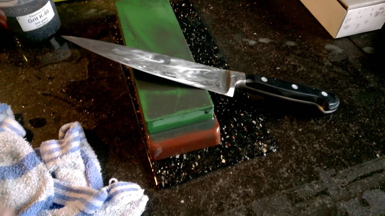 using a nagura to remove surface scratches