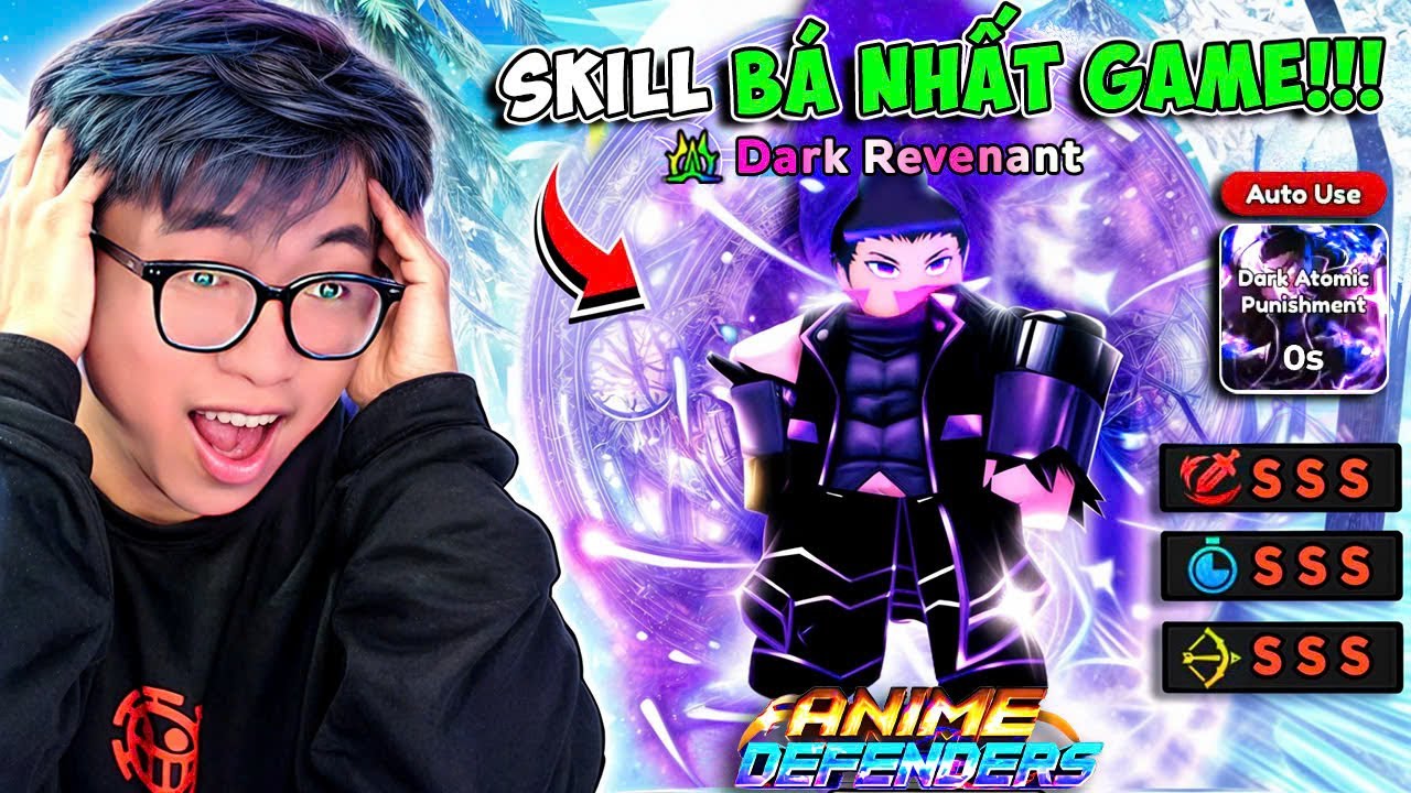 BI HUỲNH DÙNG 20K ROBUX QUAY DARK REVENANT 0,1% KỸ NĂNG VỤ NỔ UPDATE 5.5 ANIME DEFNEDERS