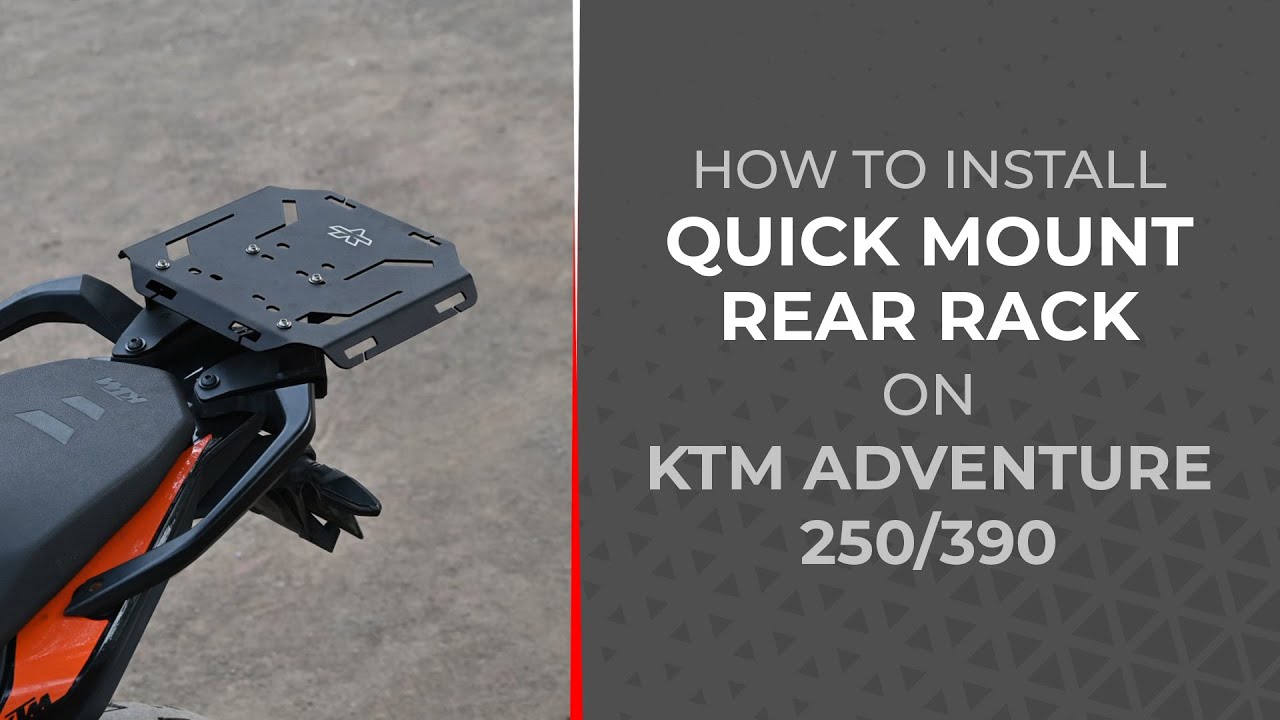 KTM 250/390 Adventure Motorcycle Luggage Racks | How to Install Quick Mount Rear Rack |ViaTerra Gear