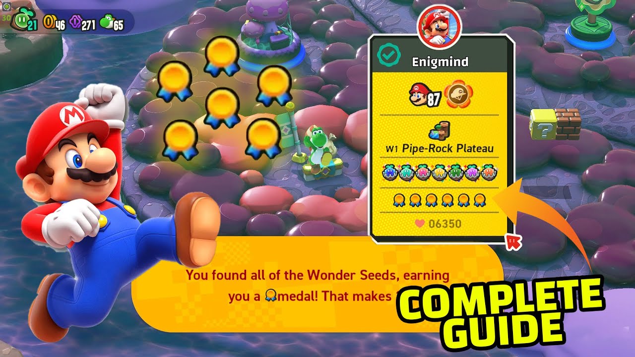 Super Mario Bros Wonder 100% Complete Guide (All Wonder Seeds, All Coins, All Medals) Walkthrough