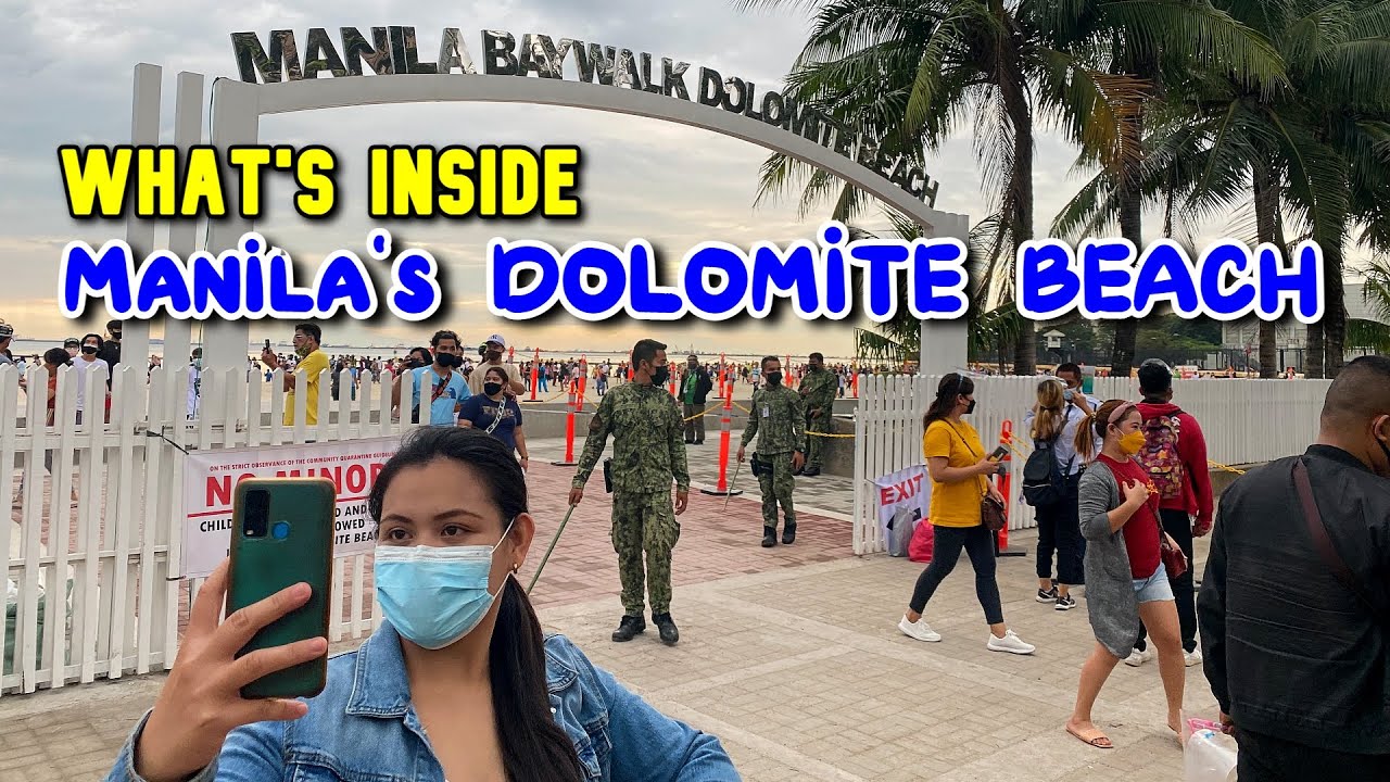 MANILA BAYWALK DOLOMITE BEACH | Philippines Walking Tour in Manila's Artificial White Sand Beach