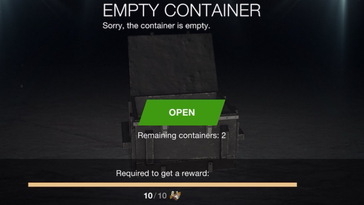 EMPTY Containers ??