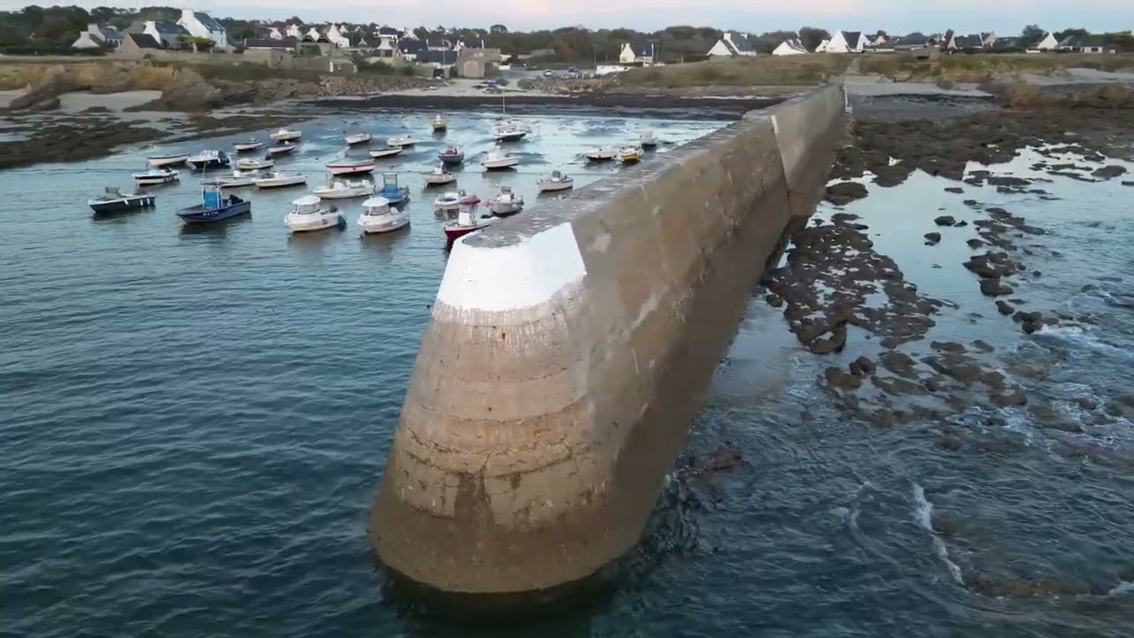 Le mini 3 pro un soir sur le port du Loc'h