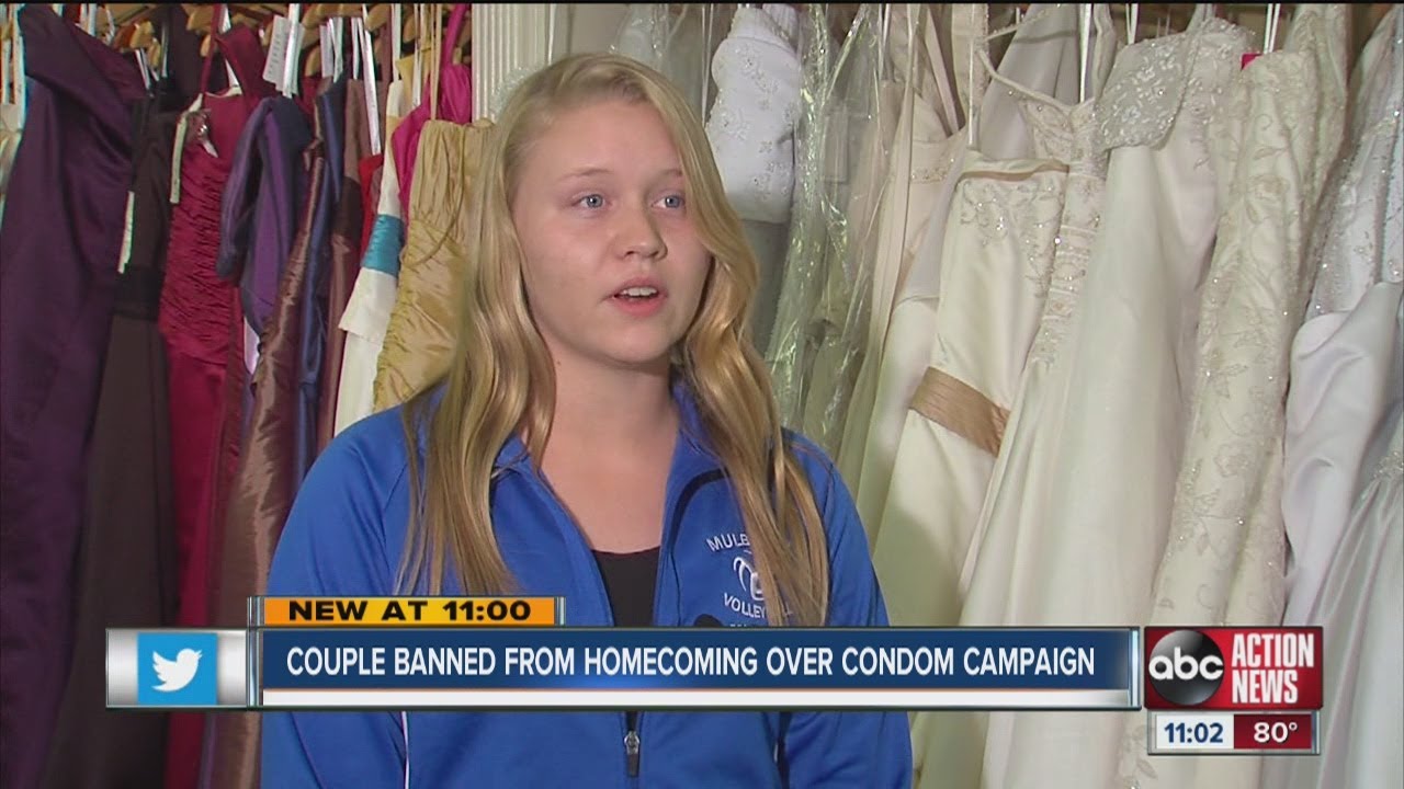 Mulberry High School Homecoming king & queen hopefuls banned over condom campaign