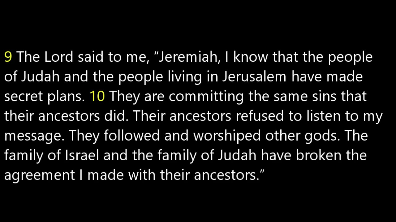 Jeremiah 11-1-23 Easy-to-Read Version (ERV)