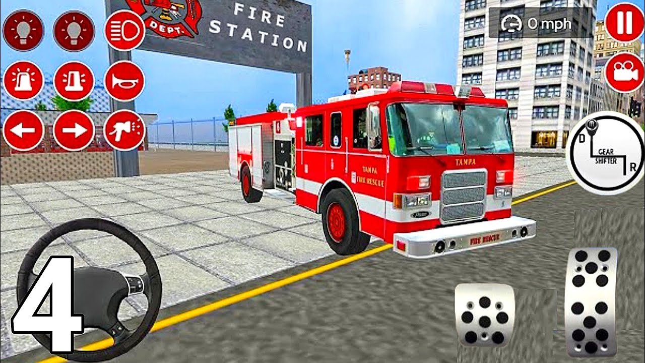 Real Fire Truck Driving Android Gameplay Walkthrough #4