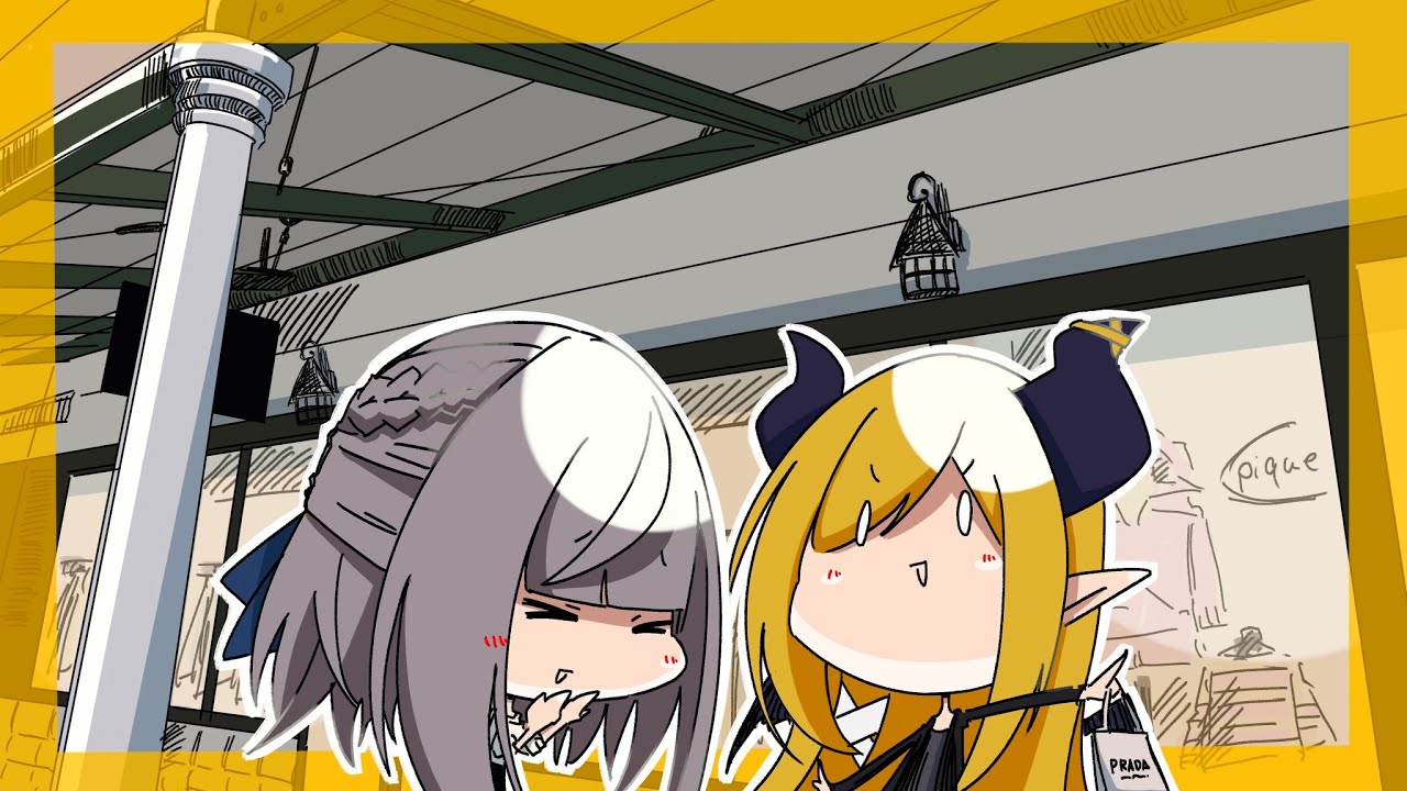 Noel and Choco shop at an outlet mall together.【Animated Hololive/Eng sub】【Choco/Noel】
