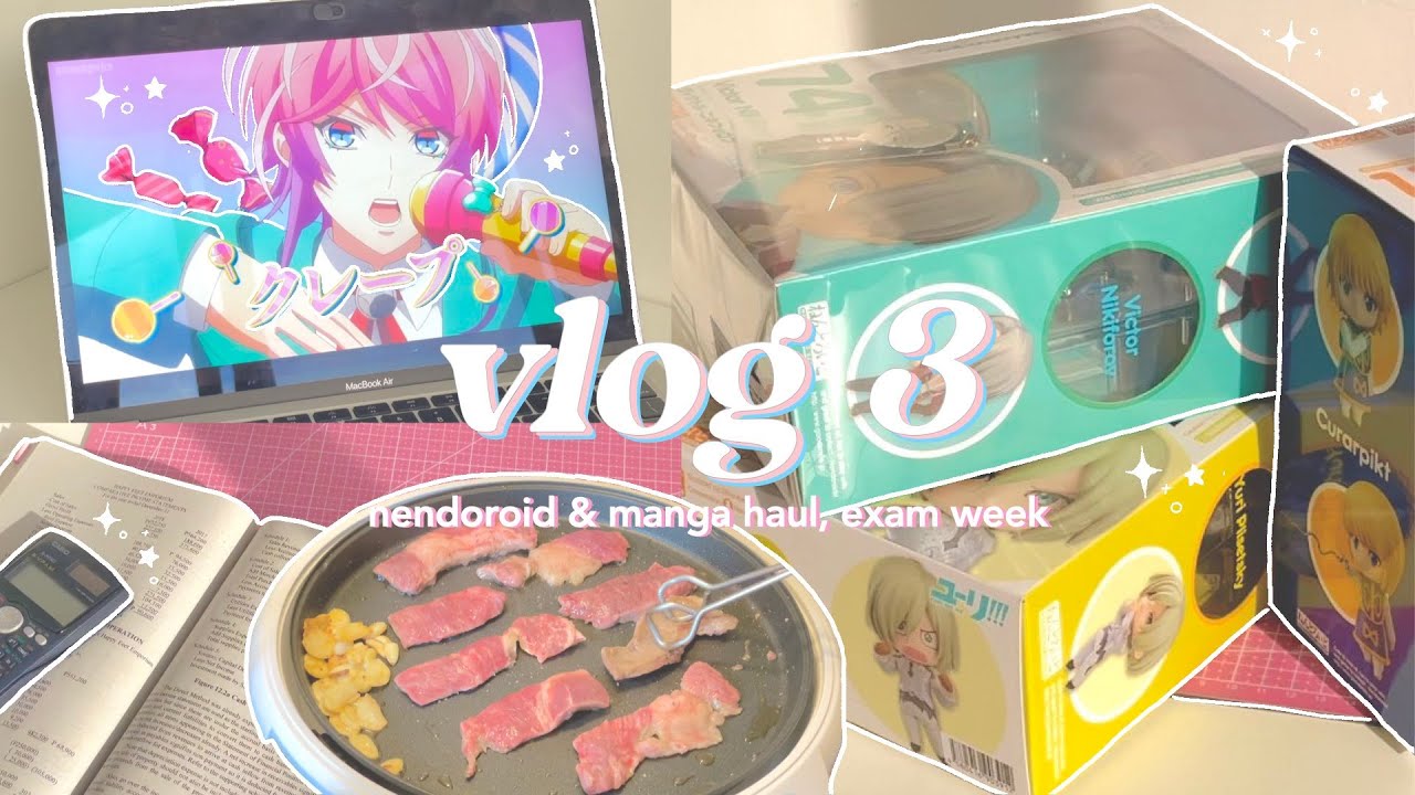 vlog 03 🥞 :: finals week, nendoroid + manga haul, starting new anime [ft. Buyee & Yumetwins]