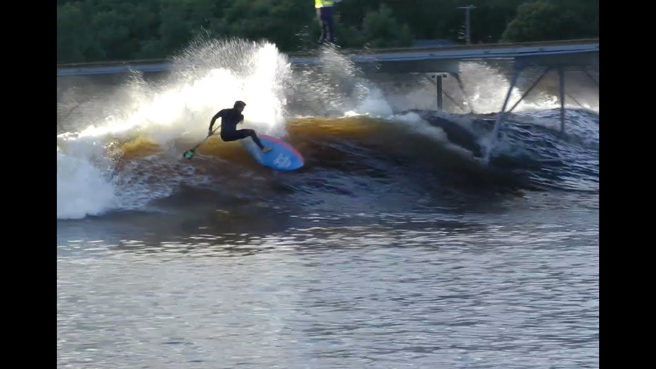 The first ever SUP's on Surf Snowdonia Wave Garden