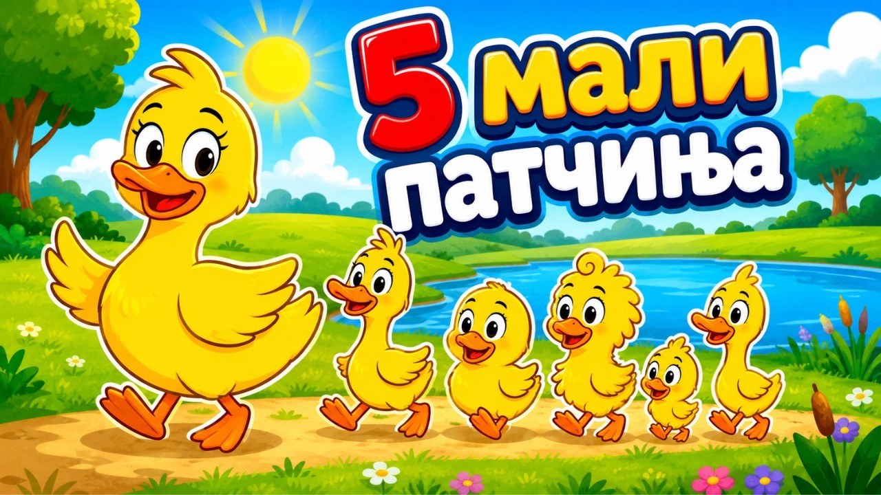 🦆 5 мали патчиња | детски песни
