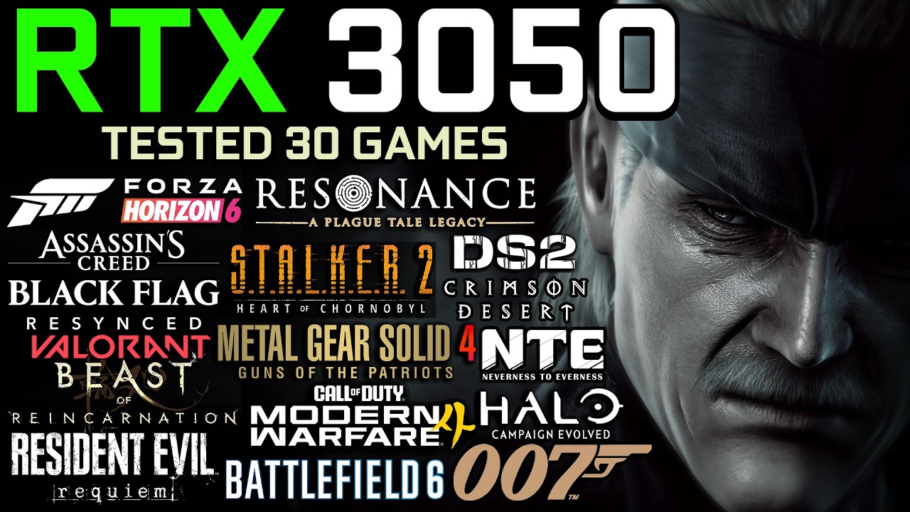 RTX 3050 6GB in late 2026 - Test in 30 Games (Gaming Test in 2026)