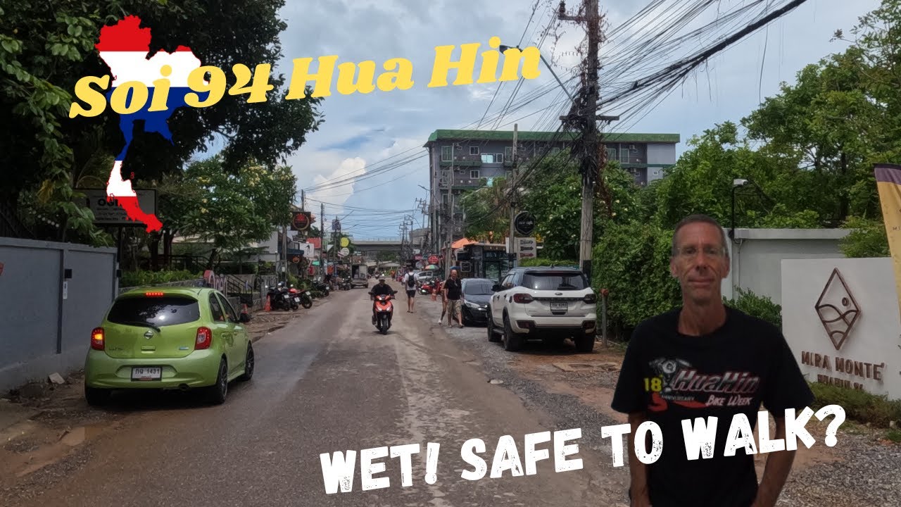 Walking Soi 94 Hua Hin What a wet day