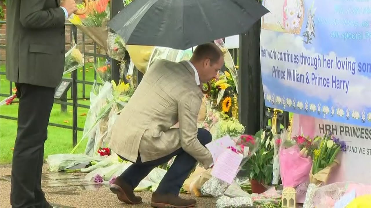 William and Harry pay tribute to Princess Diana