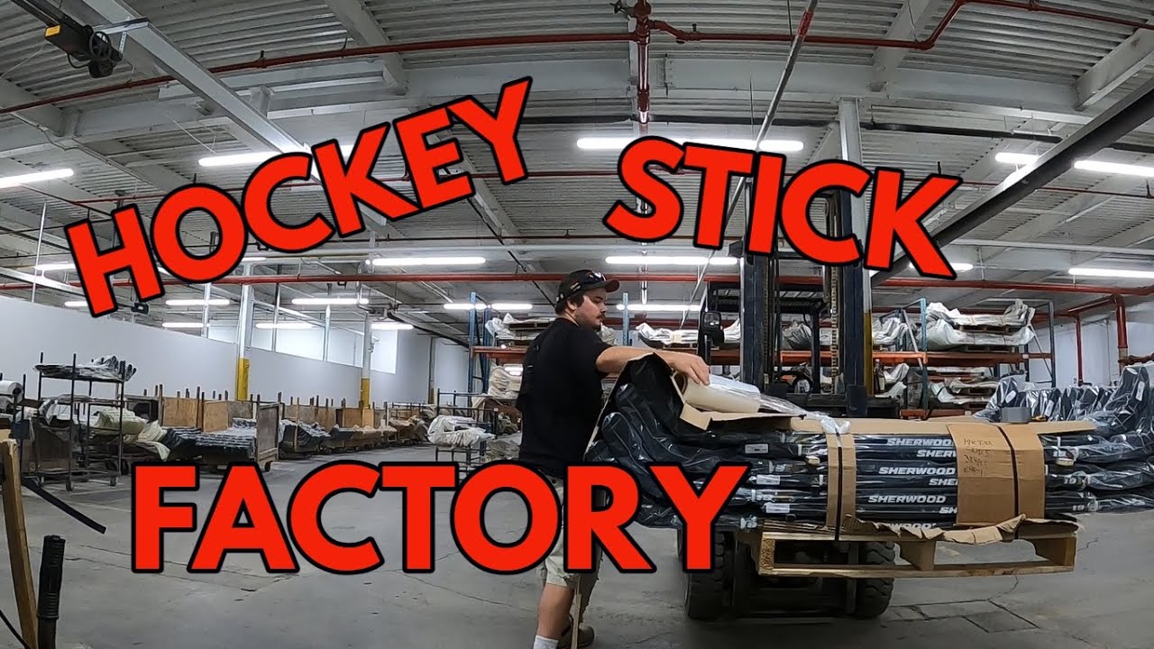 Working At A Hockey Stick Factory (Packing Custom Pro Goal Sticks)