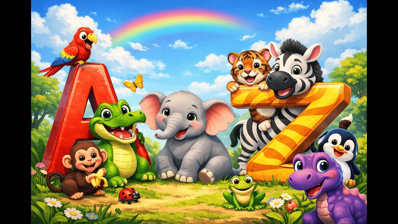 🦁🐾 APRENDE EL ABECEDARIO CON ANIMALES 🎵 | Canción Infantil Educativa A-Z