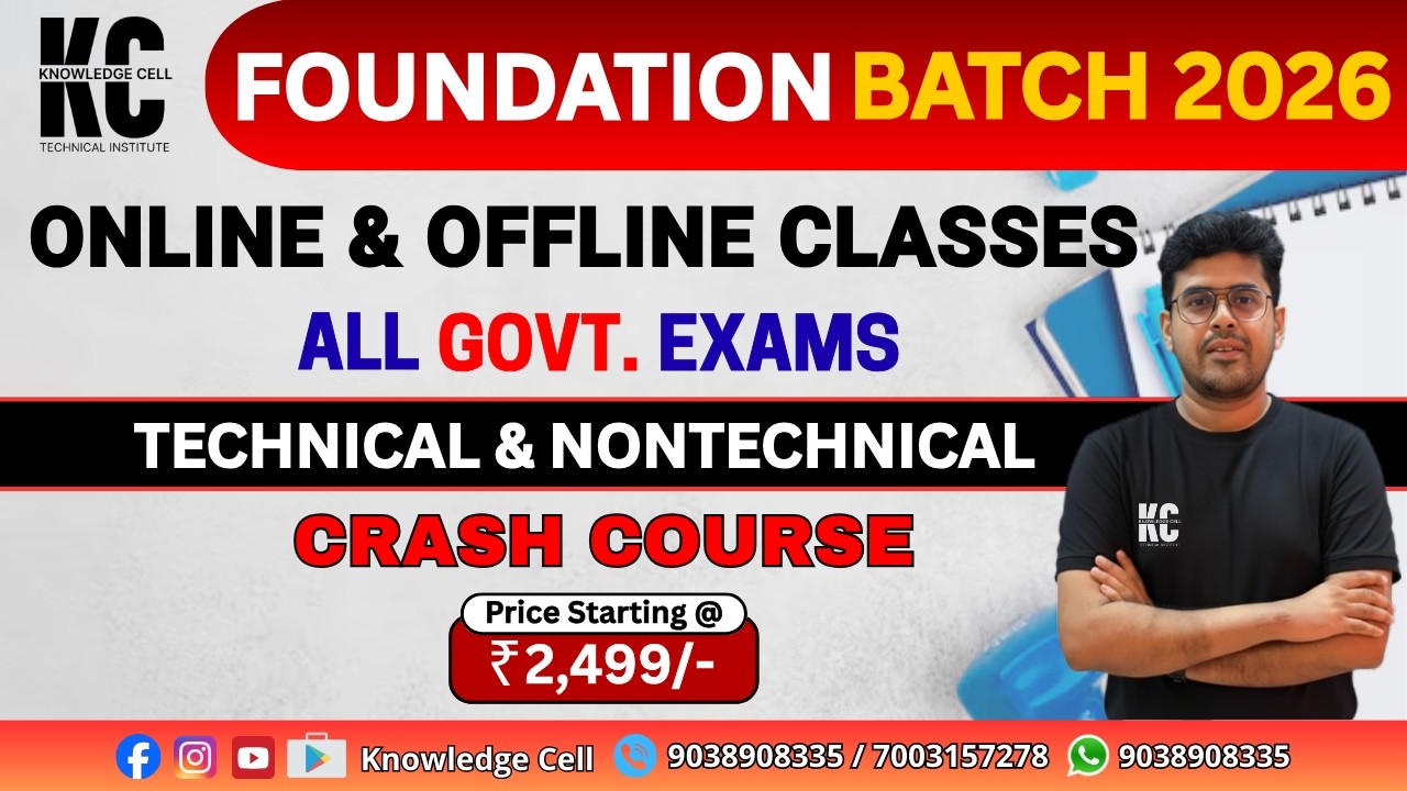 FOUNDATION BATCH 2026 | All Govt. Job Exams | Crash Course - 2499/- only | Mr. Soumyadip Roy.