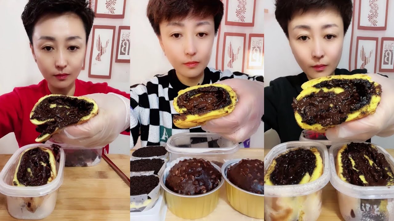 do you like cake? 초콜릿 호랑이 롤 케이크를 먹어
