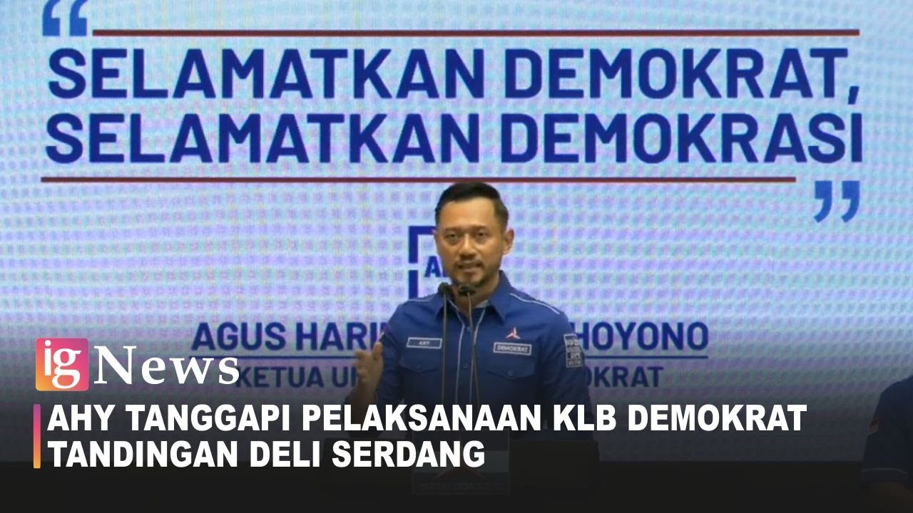 BREAKING NEWS - AHY Tanggapi Pelaksanaan KLB Demokrat Tandingan Deli Serdang