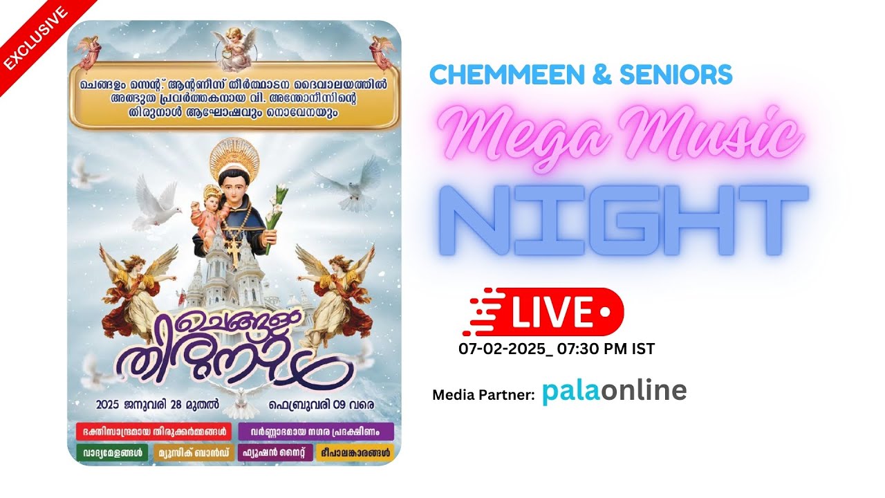St. Antony's Pilgrim Church, Chengalam : MEGA MUSIC NIGHT 🎶🎸🎺🎙️🎚️🎷