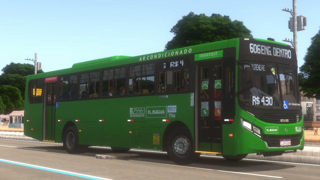 CAIO APACHE VIP IV MATIAS  - LINHA 606 - MAPA RIO DE JANEIRO - PROTON BUS SIMULATOR