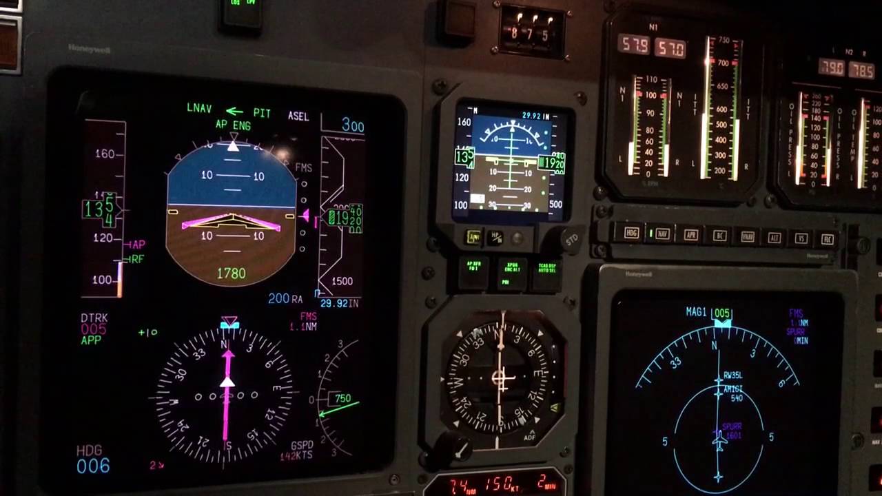 WAAS LPV Approach UNS FMS & Primus 1000 # 11 Flight Safety Bravo Sim