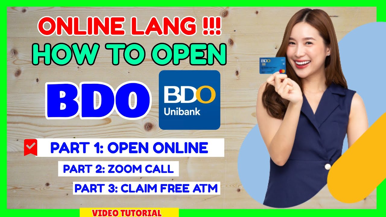 How to OPEN BDO Savings Bank Account - ONLINE Lang! BDO Account Opening Phone