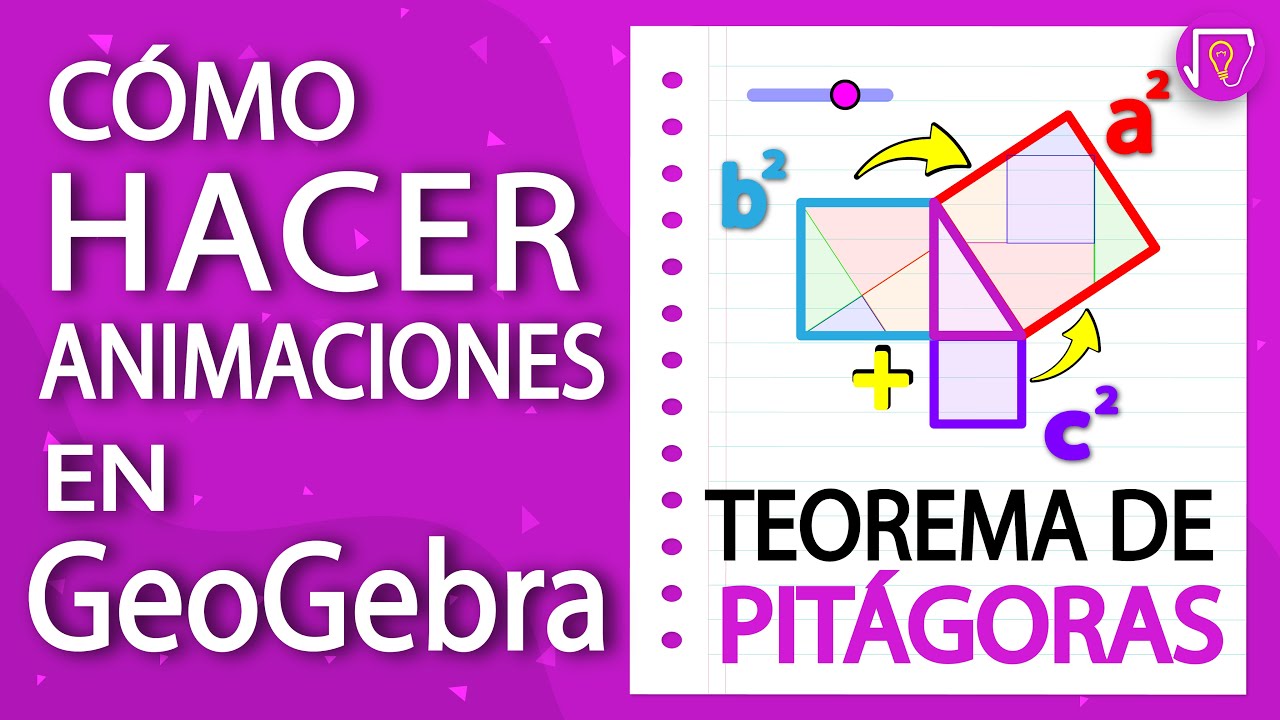 GeoGebra ANIMACIONES ✅ | 3- Teorema de PITAGORAS (TUTORIAL) 🥇