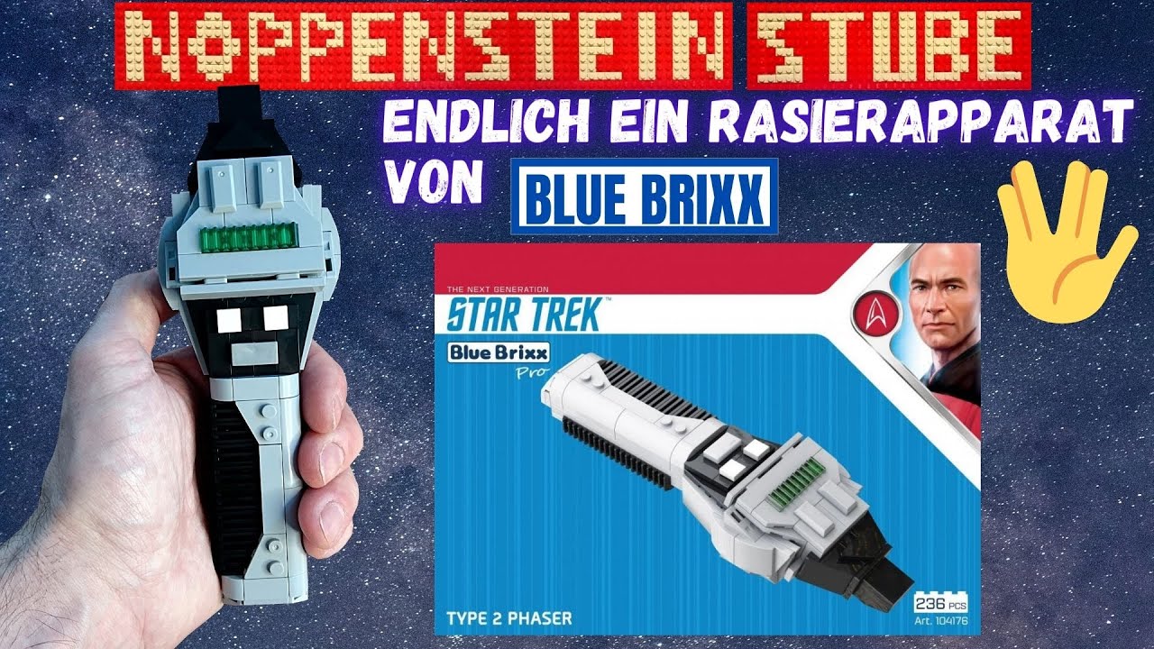 Kann man sogar mit spielen 🖖 Blue Brixx Pro Star Trek Typ 2 Phaser The Next Generation 104176