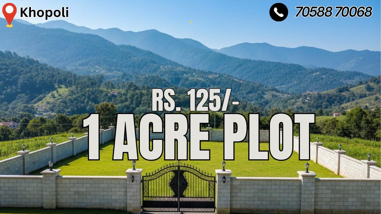 1 Acre 125/- | Gated Community | #plotforsale | 360° Mountain View | 2 km from NH548A | #bunglow 