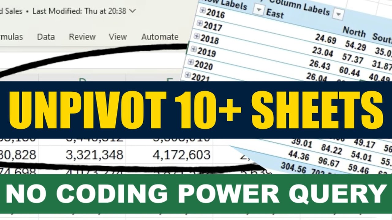 How to Unpivot Multiple Sheets in Power Query using Custom Functions | Step-by-Step Guide