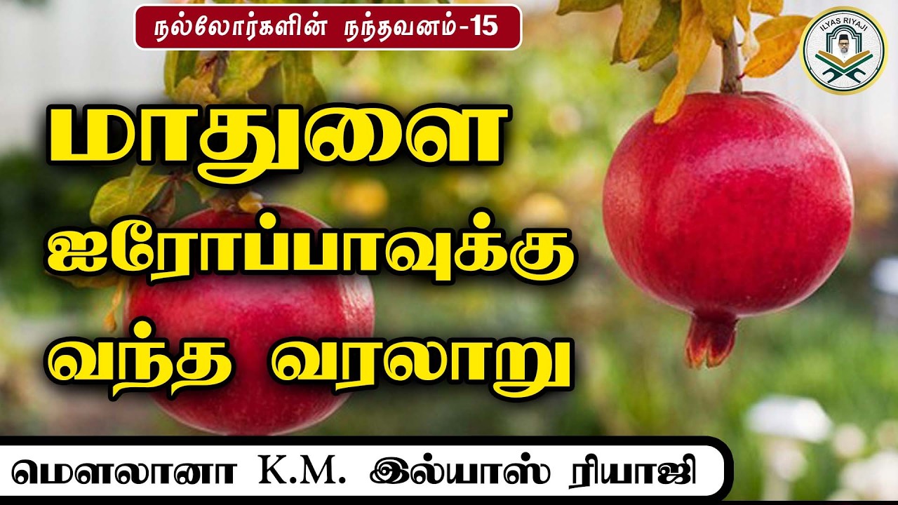 மாதுளை ஐரோப்பாவுக்கு வந்த வரலாறு | நல்லோர்களின் நந்தவனம் | இல்யாஸ் ரியாஜி