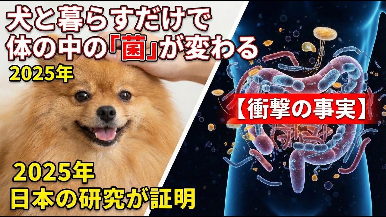 【衝撃】犬と暮らすだけで体の中の「菌」が変わる — 2025年 日本の研究が証明