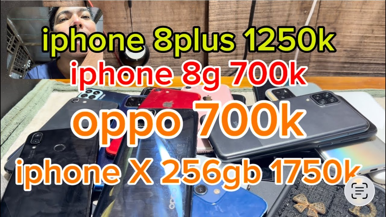 iphone 8plus 1250k , iphone X 256GB 1750K , OPPO 700K , samsung 850k , iphone 8g 700k 18-12-2025