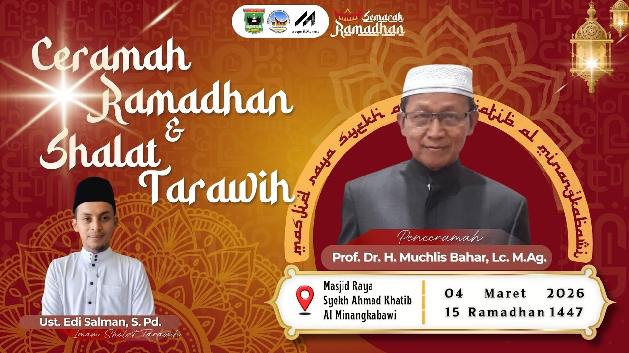 CERAMAH RAMADHAN - Mengembalikan Samara Rumah Tangga (Prof. Dr. H. Muchlis Bahar, Lc. M.Ag.)