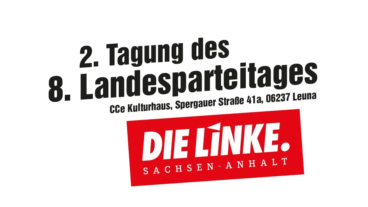 DIE LINKE. Sachsen-Anhalt / 2. Tagung des 8. Landesparteitages