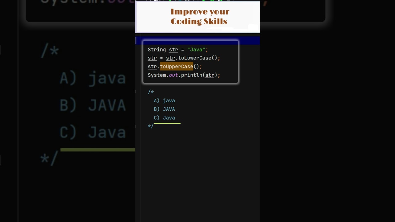 #340 Java Coding Questions MCQ Type #shorts #java #coding