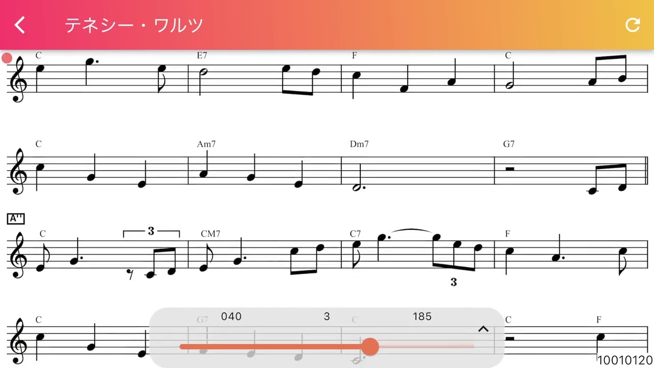 【楽譜】『テネシー・ワルツ/Tennessee Waltz』/メロディ楽譜 10010120