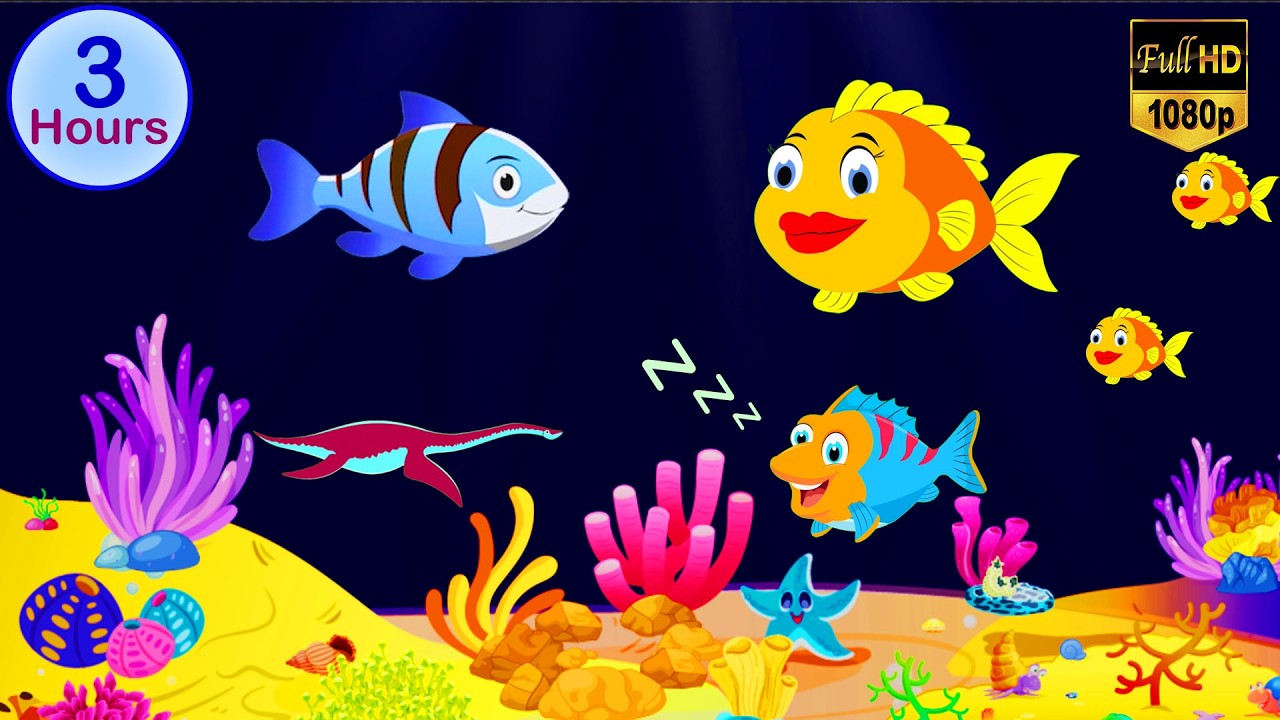 2 Hours Lullaby Baby Fish and Calming Undersea Animation  Baby sleep music  Super Lullaby  songs