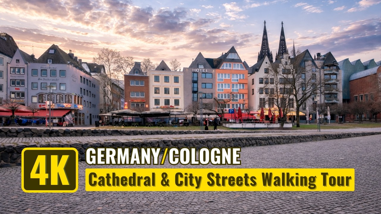 [4K] Cologne Cathedral & City Streets Walking Tour Germany